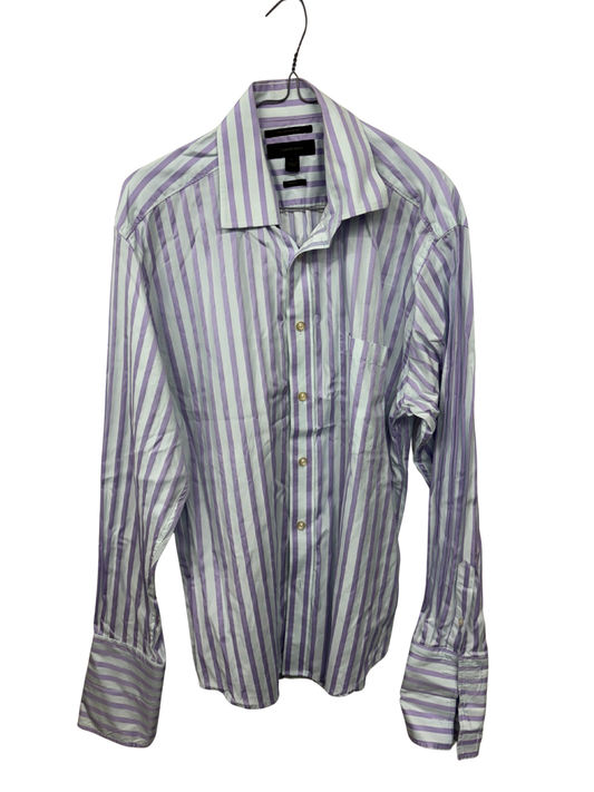 Light Blue & Purple Long Sleeve Button Up Shirt