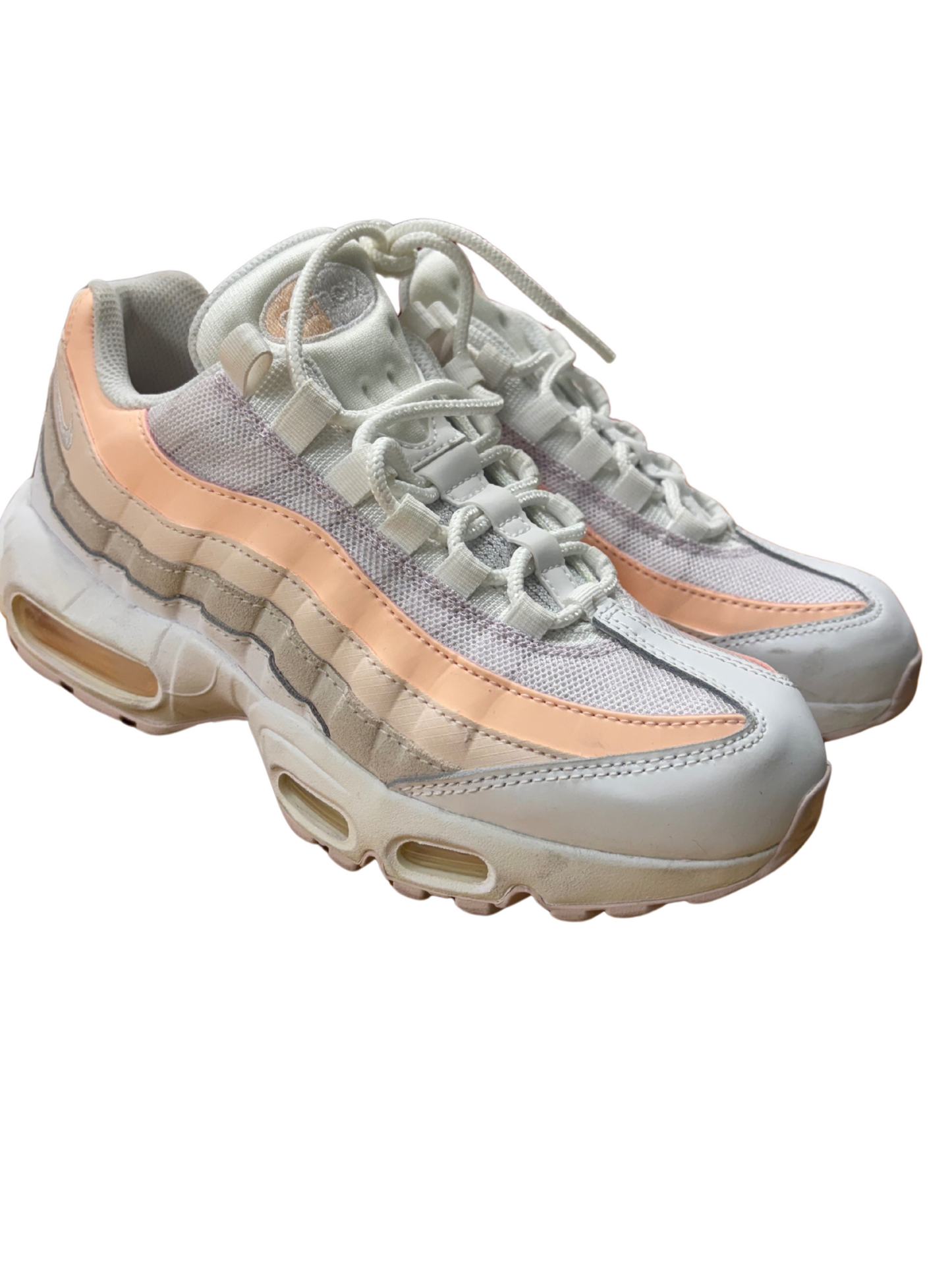 White, Pink Low Cut 'Air Max' Sneakers