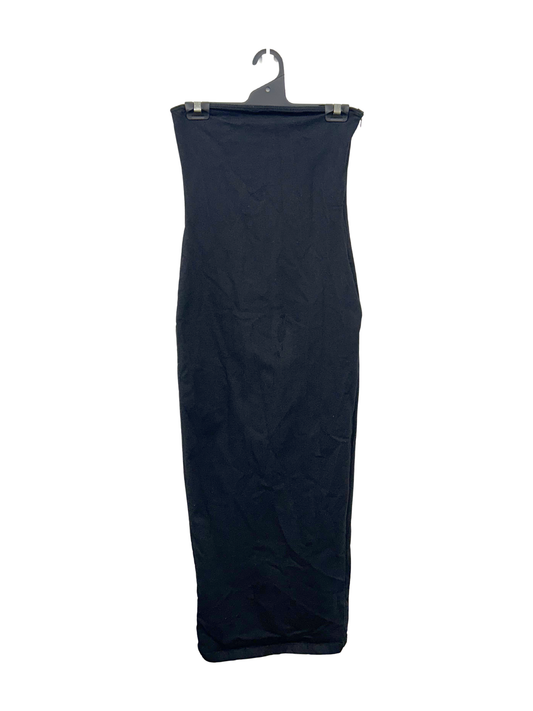 Black Denim Strapless Maxi Dress