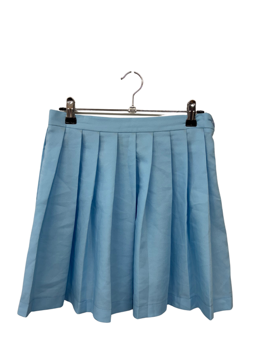 Light Blue Short Pleated Skirt