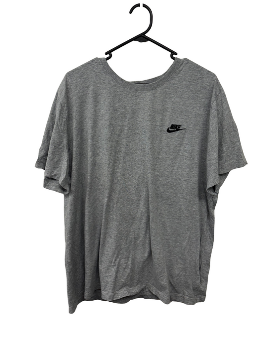 Light Grey Short Sleeve T Shirt with Black Logo
