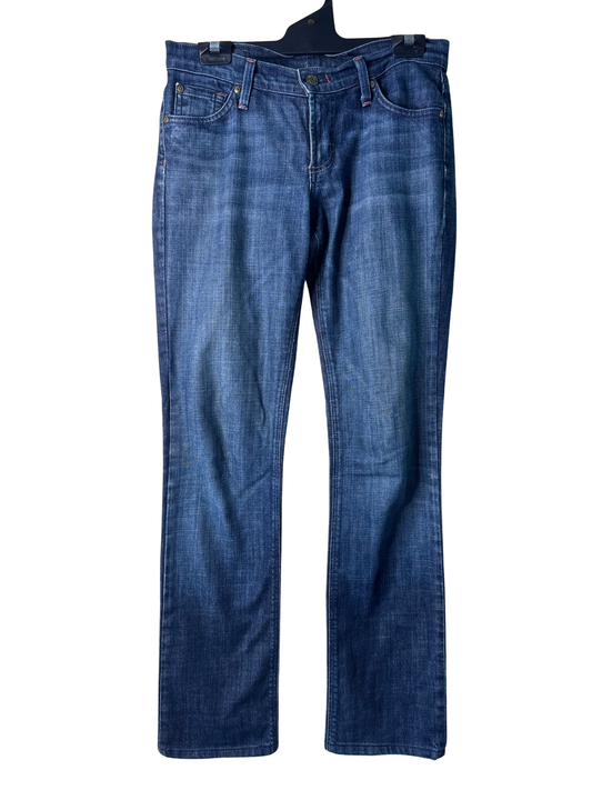 Dark Blue Low-Rise Fitted Jeans