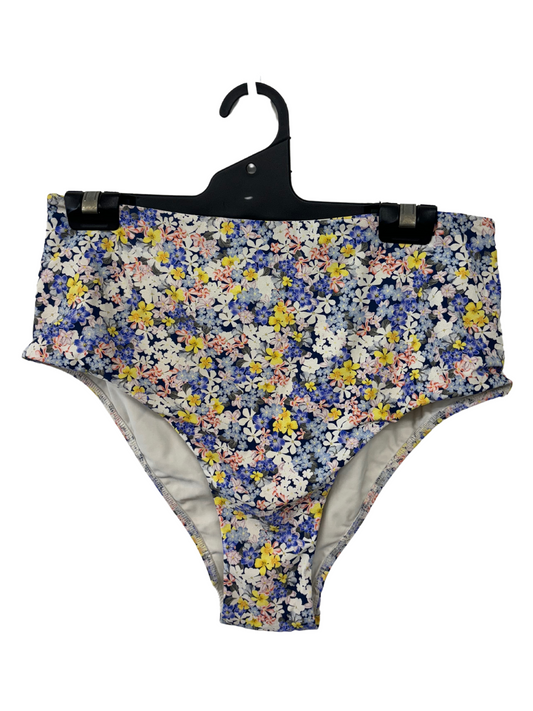 Blue, White, Yellow Floral Bikini Bottoms