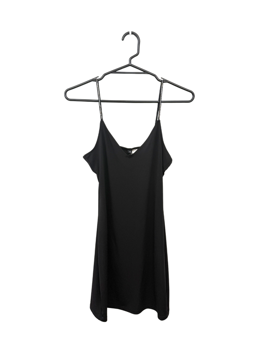 Black Strappy Mini Dress with Bedazzled Straps