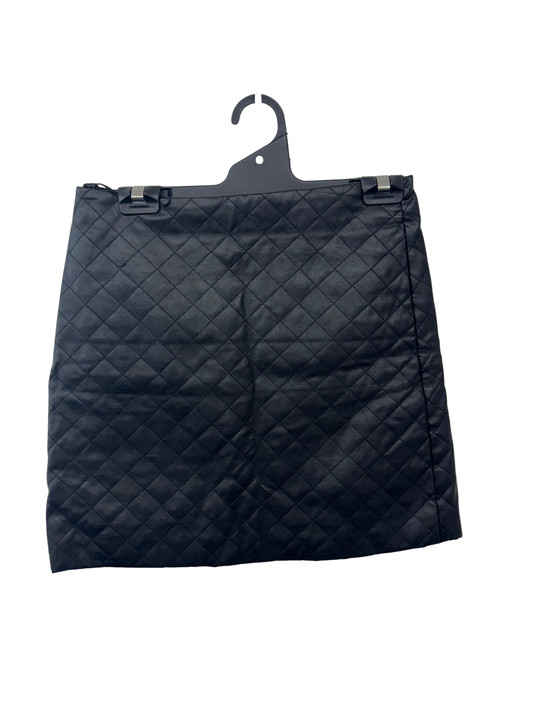 Black Quilted Short Skirt