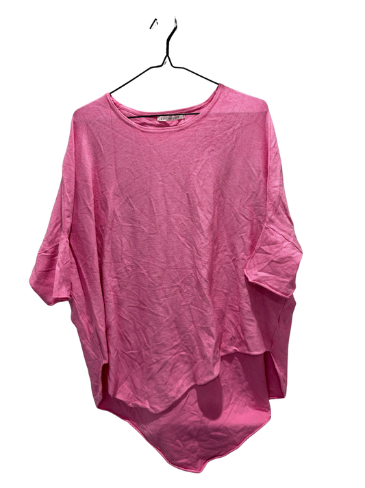 Pink Oversized Knit Top
