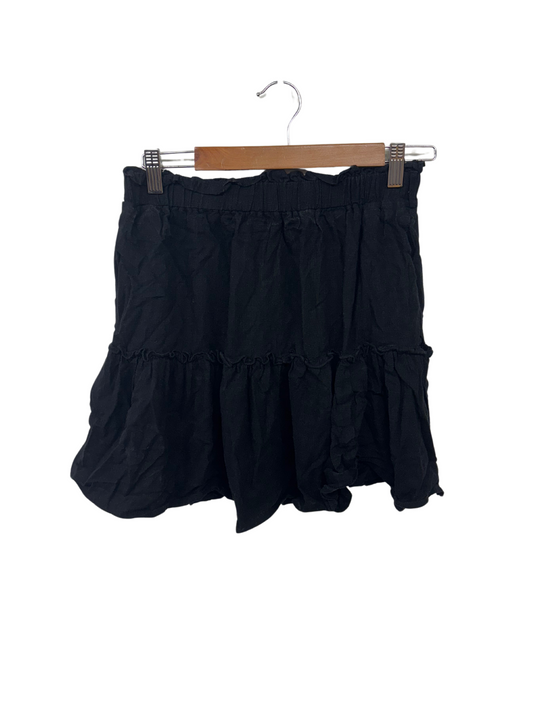 Black Ruffle Mini Skirt