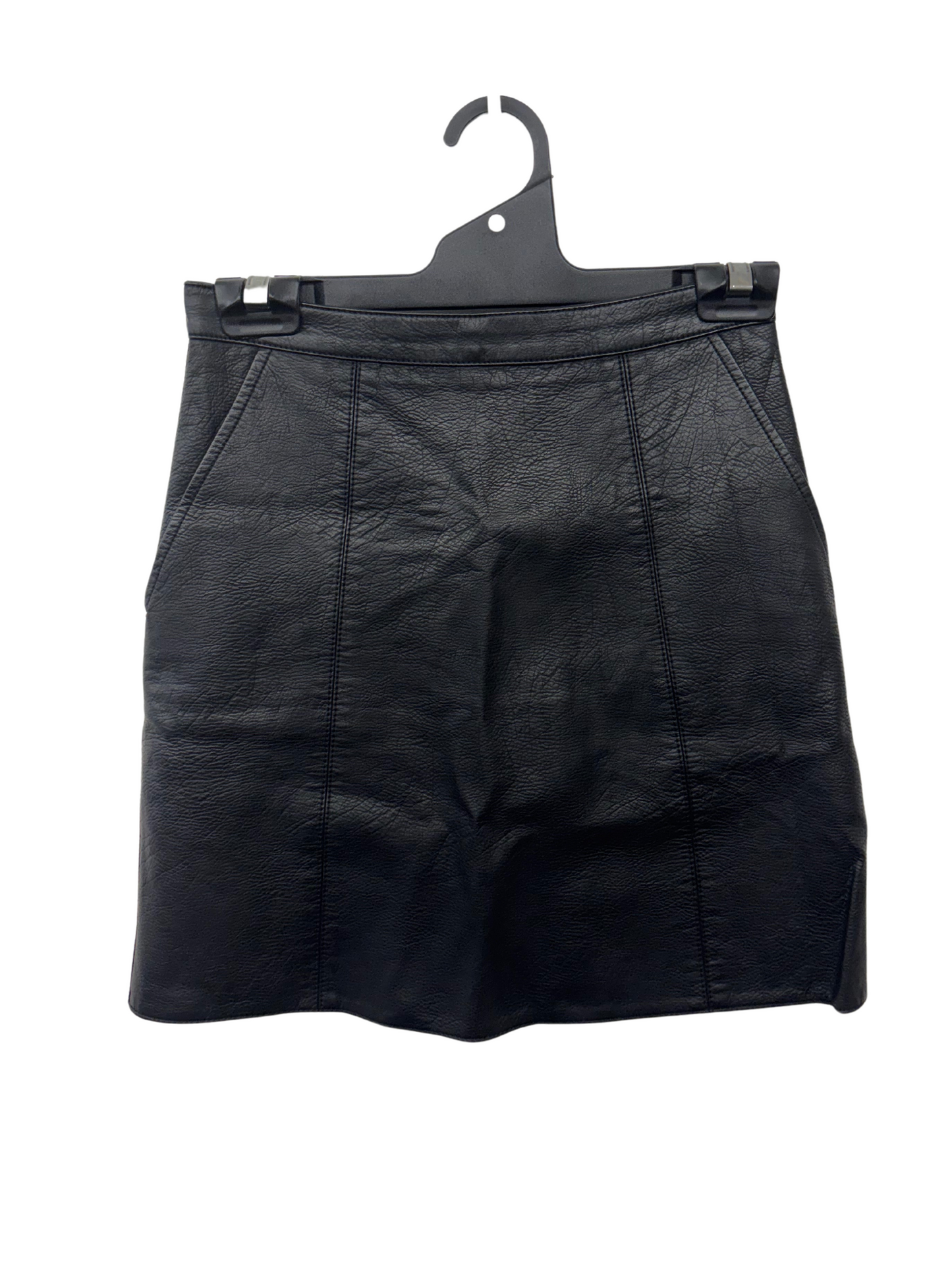 Black Leather Mini Skirt