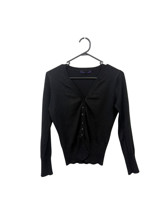 00's Black Long Sleeve Button Up Cardigan