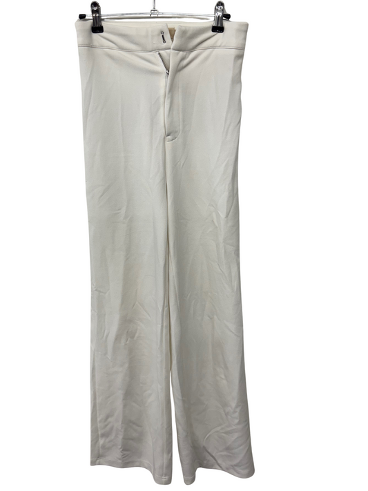 White Highwaisted Wide Leg Pants