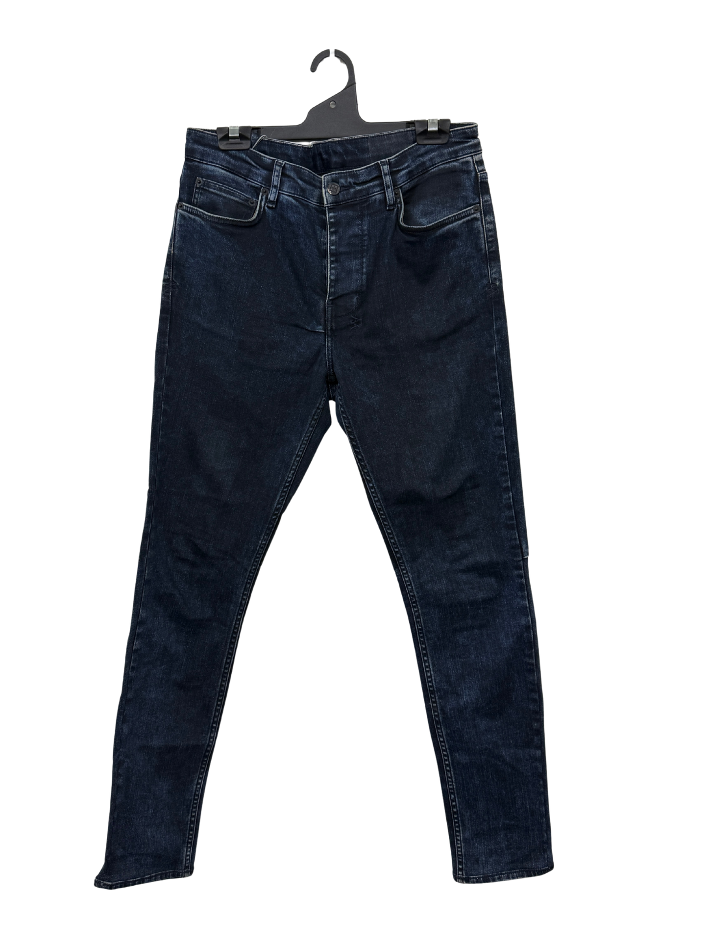 Navy Skinny Jeans with Dark Wash