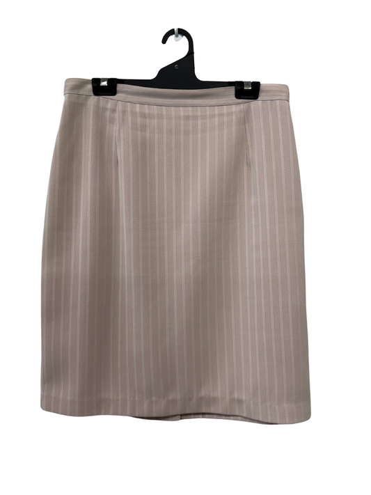 Vintage Pale Pink Pinstripe Midi Skirt