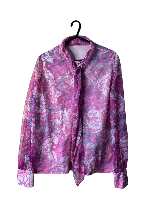 Vintage Pink & Purple Long Sleeve Top