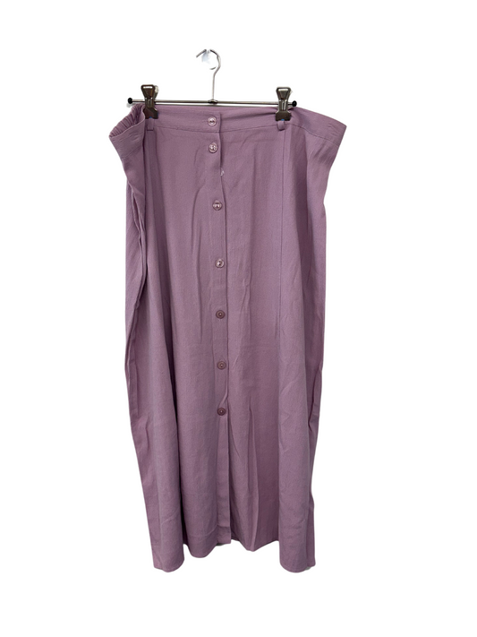 Light Purple Button Up Midi Skirt