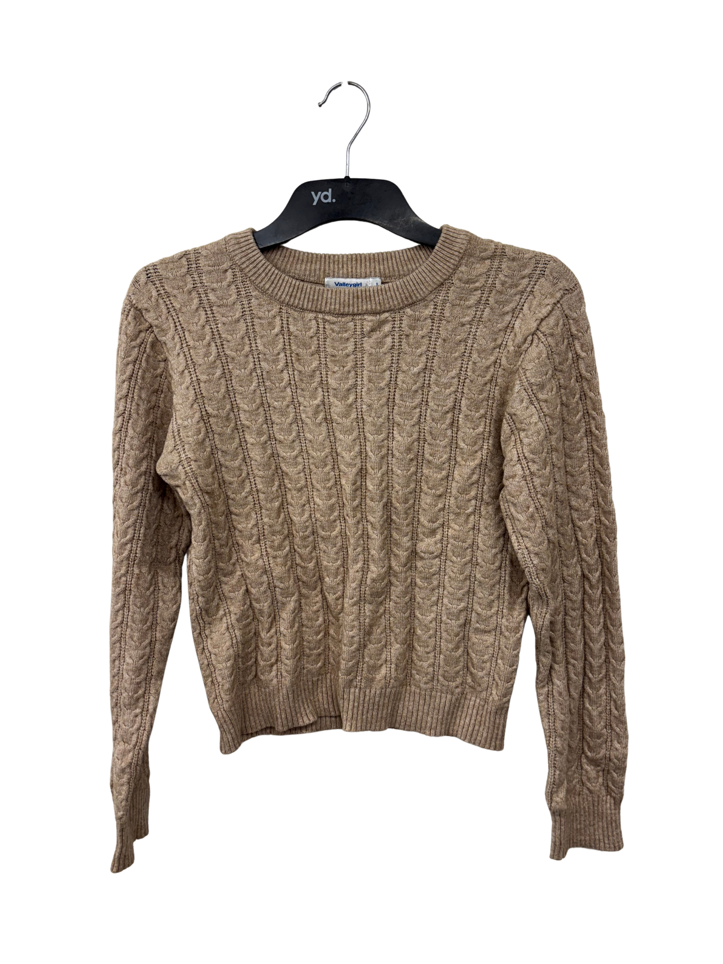 Cream Cable Knit Crop Fitted Jumper