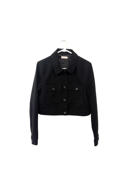 Black Long Sleeve Cropped Jacket
