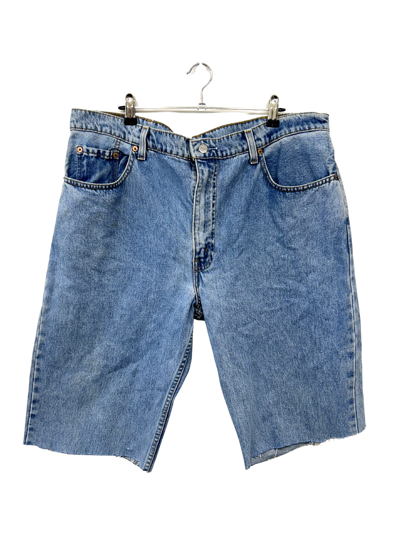 Blue Mid-Thigh Denim Shorts