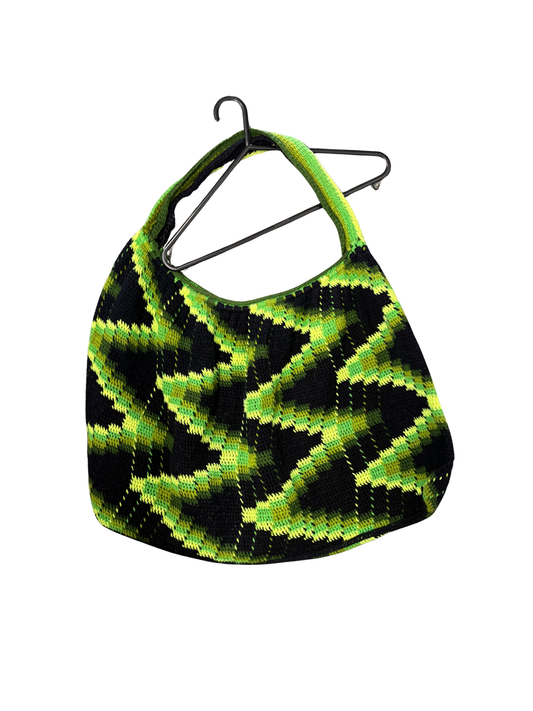 Green & Black Knit Bag