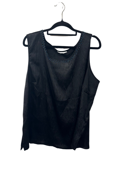 Black Singlet with Beading