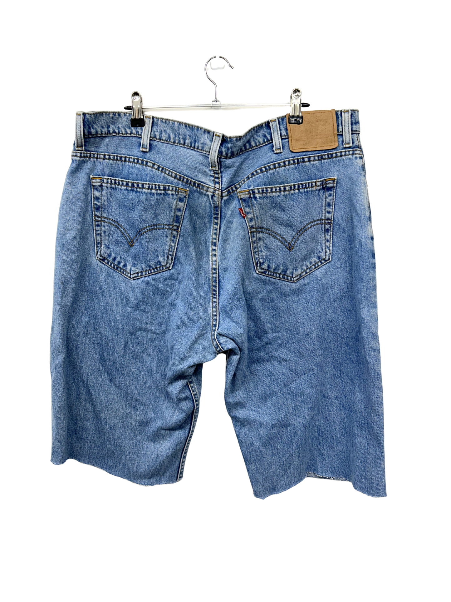 Blue Mid-Thigh Denim Shorts