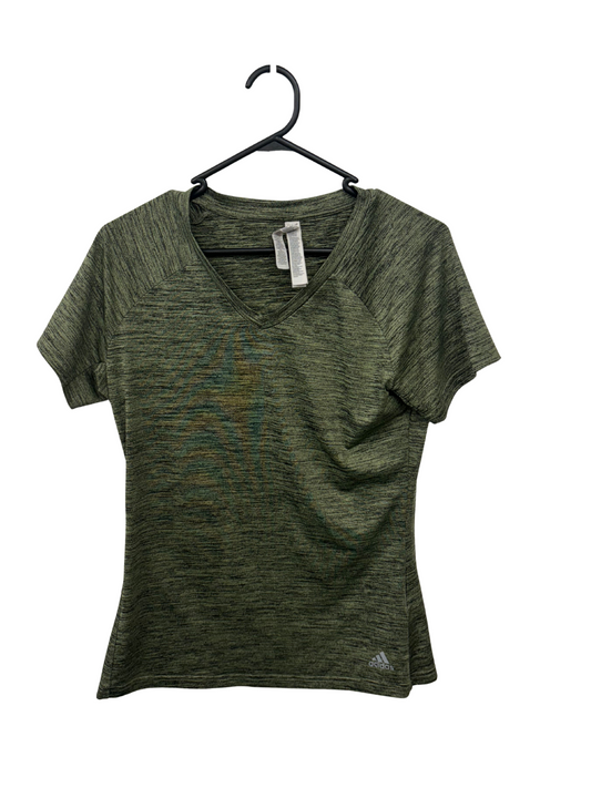 Green & Black Marle V Neck Activewear T Shirt