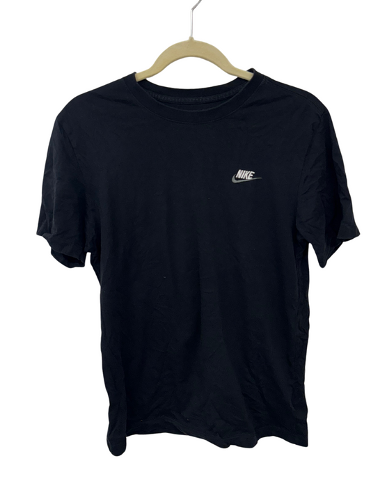 Black T Shirt with White/Grey Logo