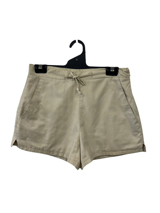 Beige Highwaisted Shorts with Tie