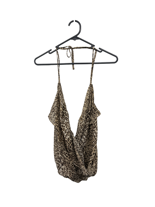 Beige & Brown Leopard Print Camisole