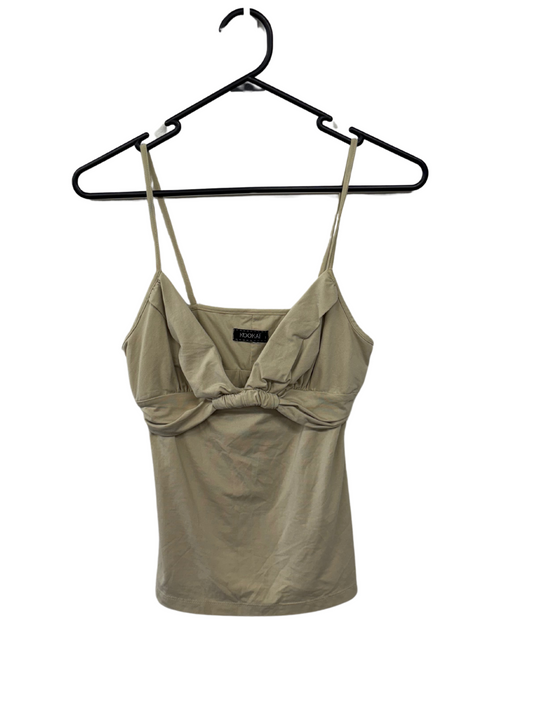 00s Cream Strappy Twist Front Top