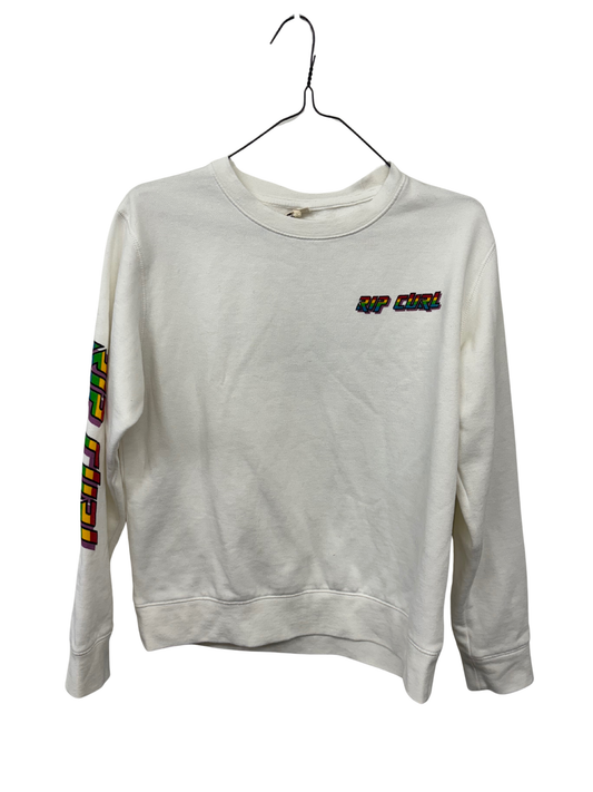 White Sweater with Rainbow Logos
