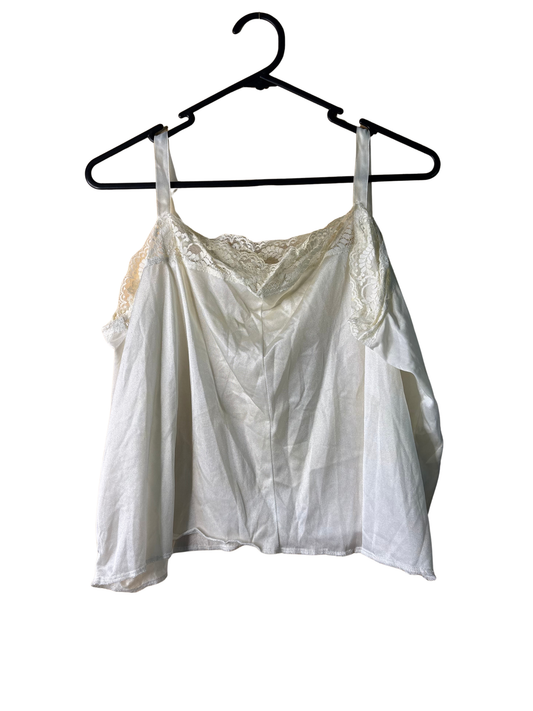Vintage White Strappy Slip Top