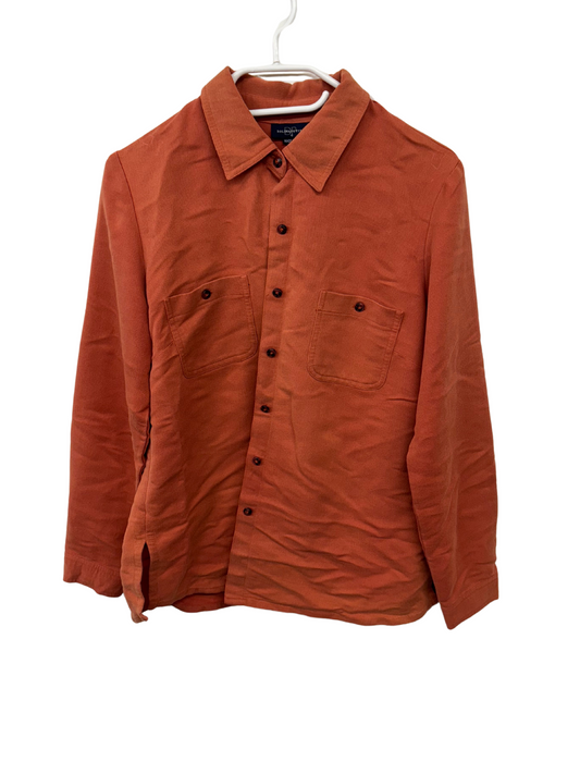 Vintage Orange Long Sleeve Button Up Shirt