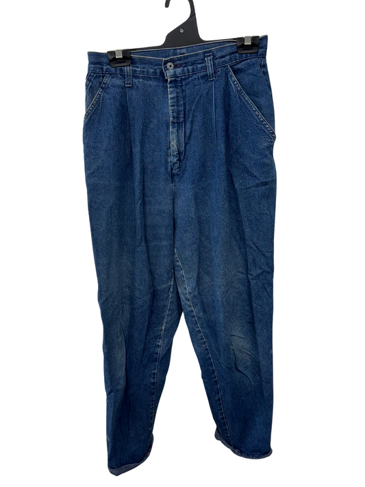 Vintage Dark Blue Tapered Highwaisted Jeans