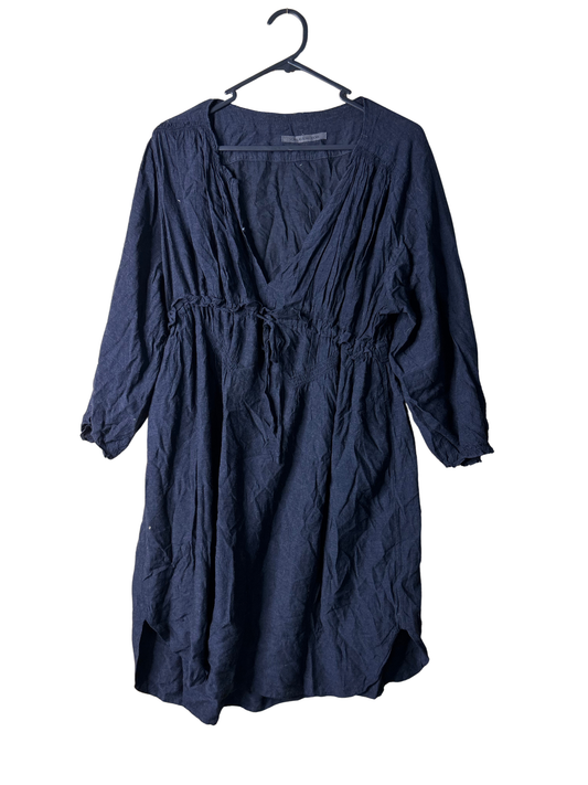 Black Long Sleeve V Neck Dress