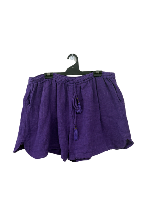Purple Drawstring Shorts