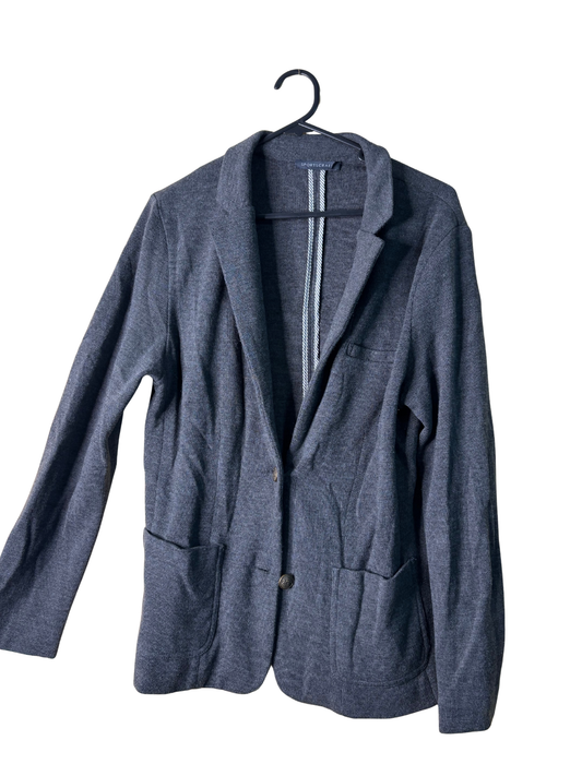 Grey Knit Blazer