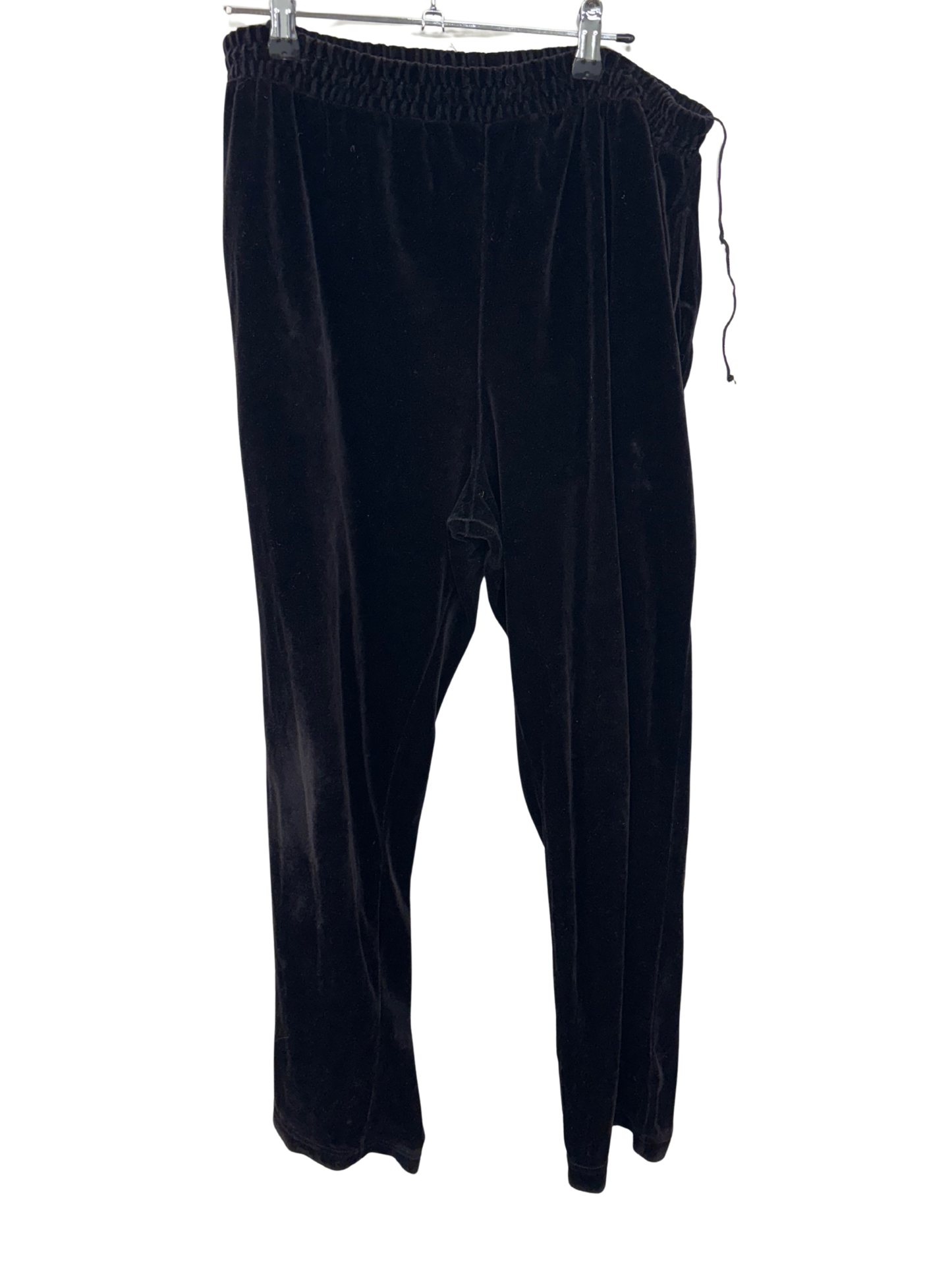 Vintage Black Velvet Elastic Waist Pants