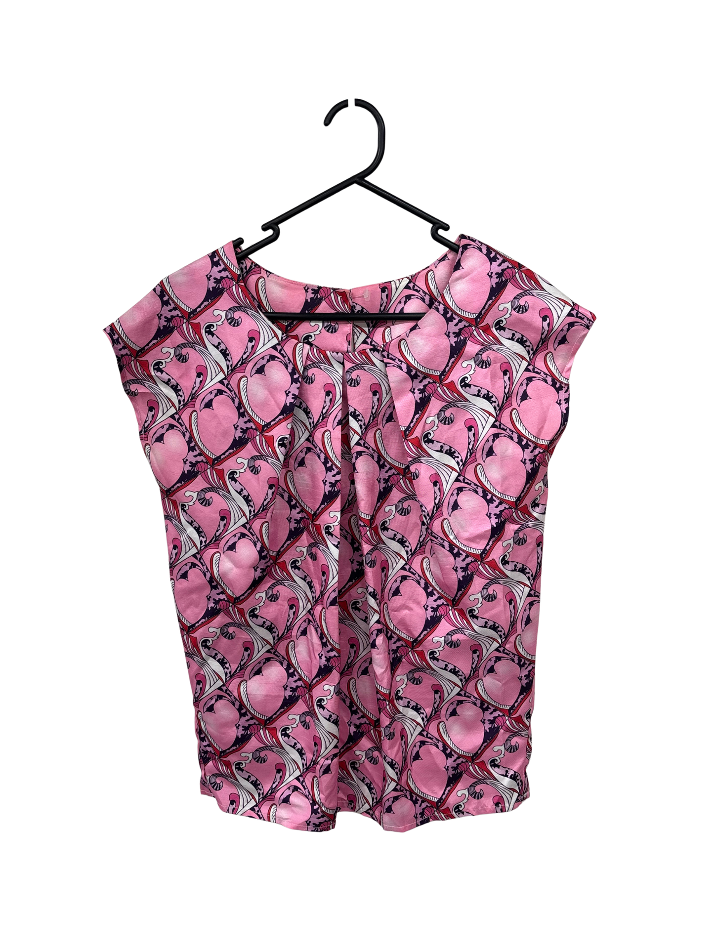 Pink & Purple Pattern Sleeveless Top