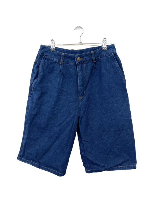 Dark Blue High Waist Longline Shorts