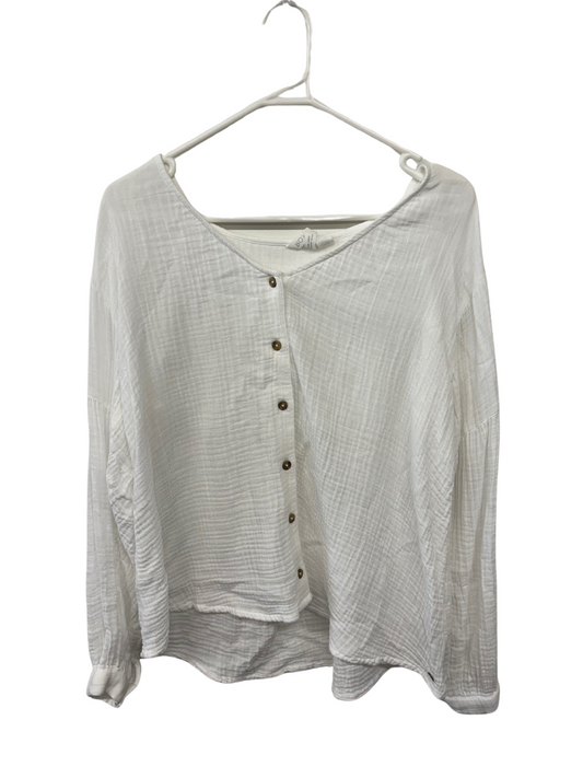 White Long Sleeve Button Up Shirt
