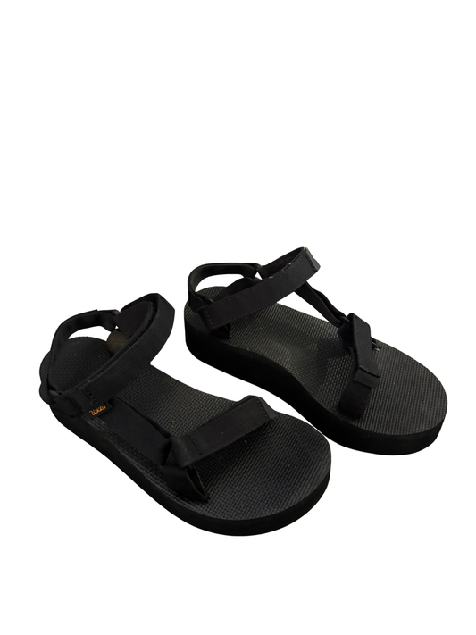 Black Strappy Flatform Reef Shoes