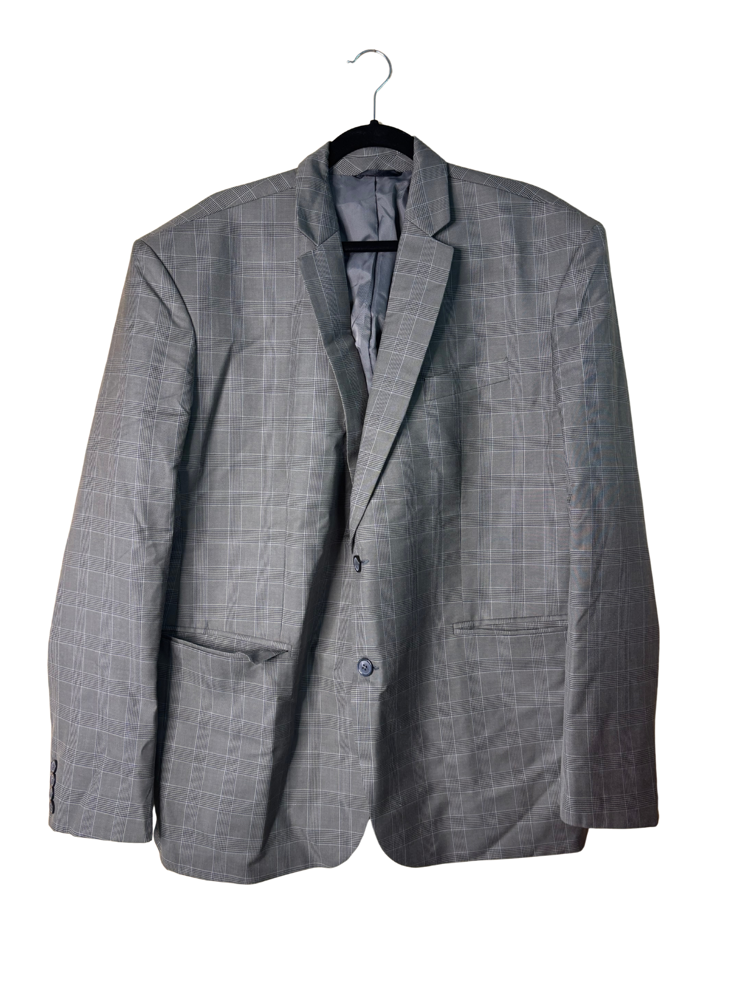 Grey & Black Check Blazer