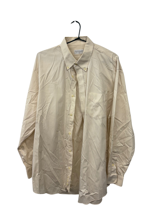 Cream Long Sleeve Button Up Shirt