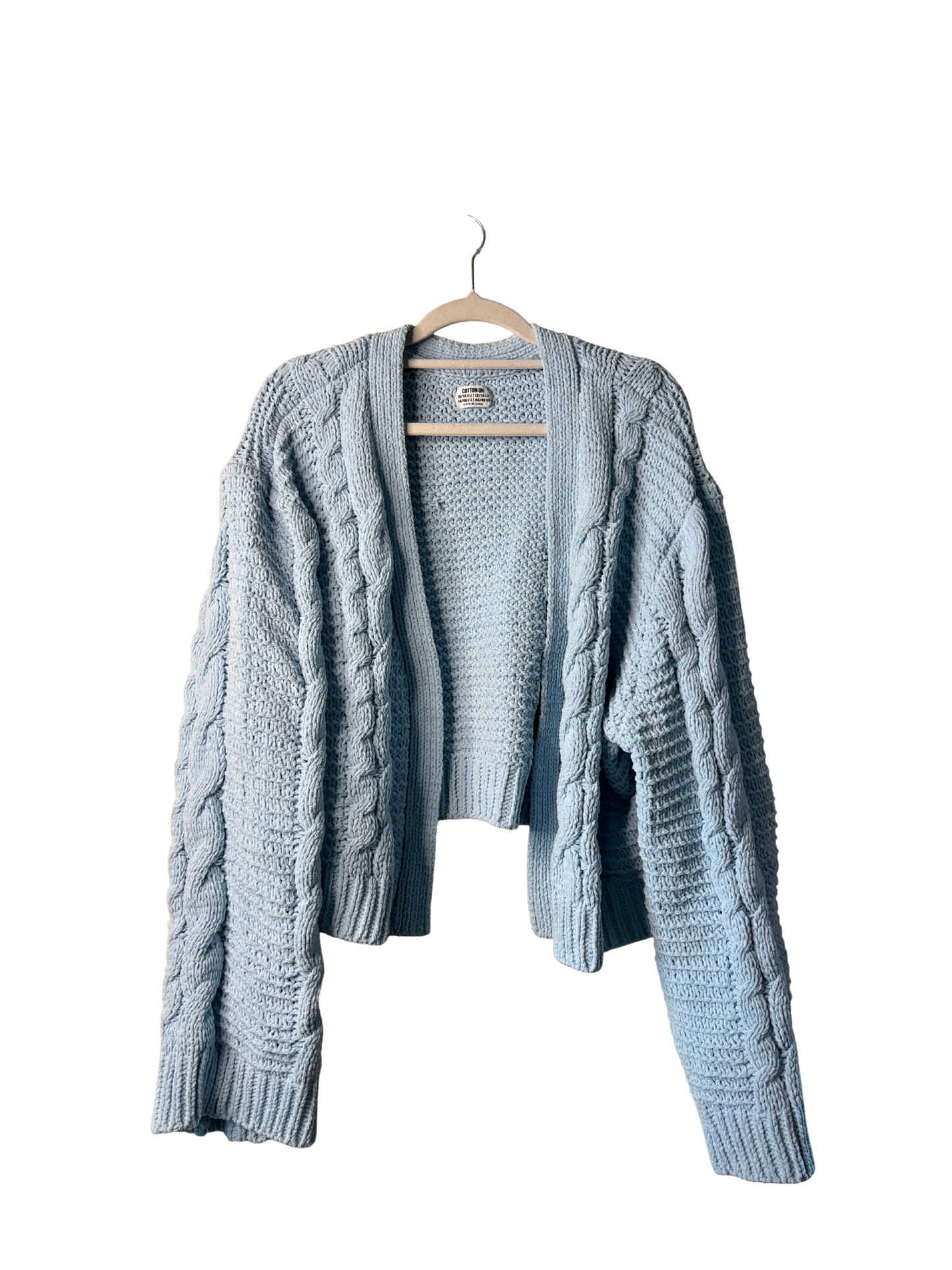 Light Blue Chunky Knit Cardigan