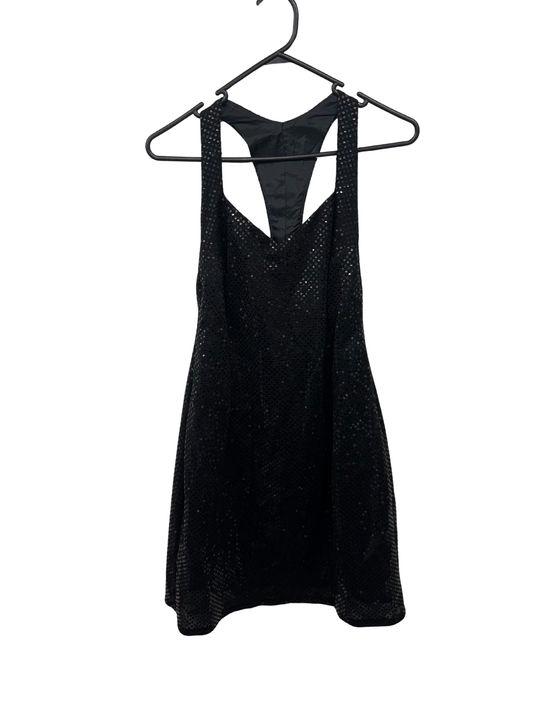 Vintage Black Sparkly Short Dress