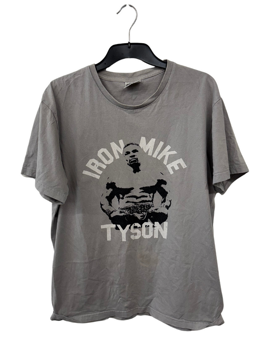 Light Grey Short Sleeve T Shirt with Mike Tyson Logo