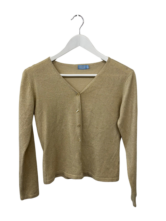 Gold Sparkly Button Up Cardigan