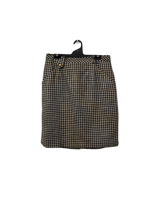 Vintage Houndstooth Midi Skirt