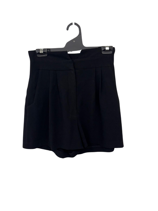 Black Highwaisted Shorts with Cutout Waist Detail