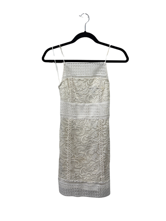 White Strappy Lace Mini Dress